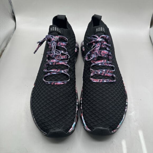 NOBULL Drive Knit Athletic Running Sneakers Midnight Palm BlackMen's Size 14 US - Picture 4 of 8